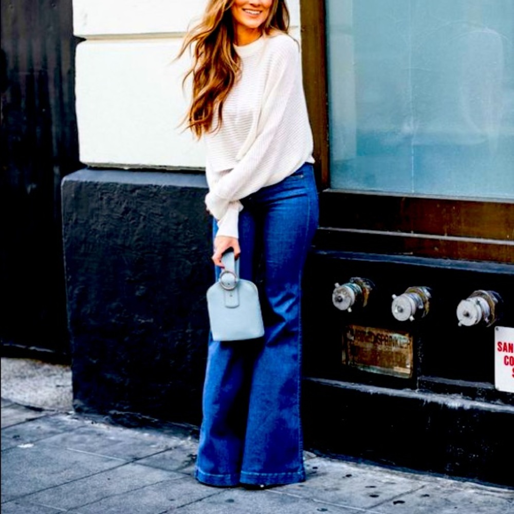 7 For All Mankind Blue Flare Jeans